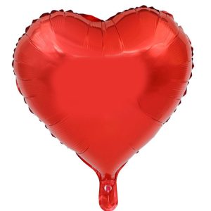 1 Bucata Balon cu heliu- inima  rosu 46 cm